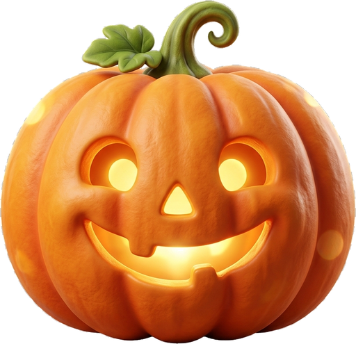 3D Glowing Pumpkin Prop